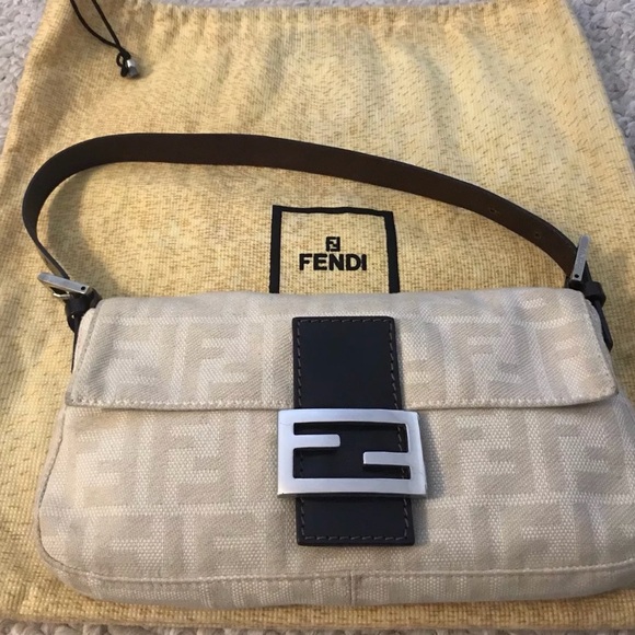 Fendi Handbags - FENDI ZUCCA Cream/Beige/Brown hobo style Bag -GUC